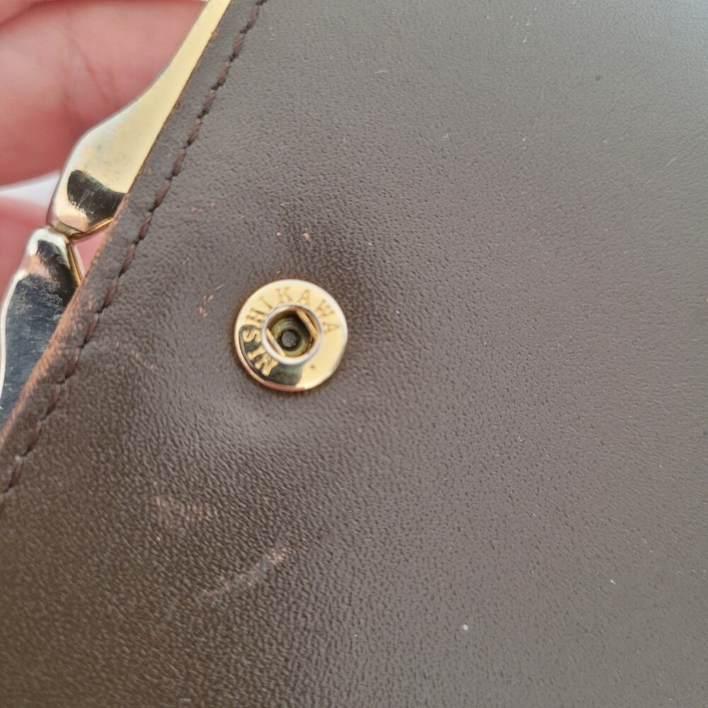Vintage Burberrys Nova Check Bifold Wallet & Kiss-Lock Coin Purse Brown Leather - Picture 4 of 12